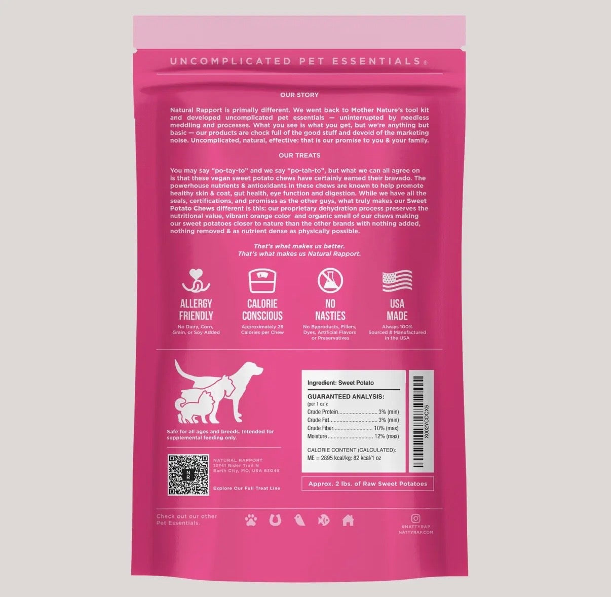 Natural Sweet Potato Chews for Dogs – Dehydrated Single Ingredient Treat