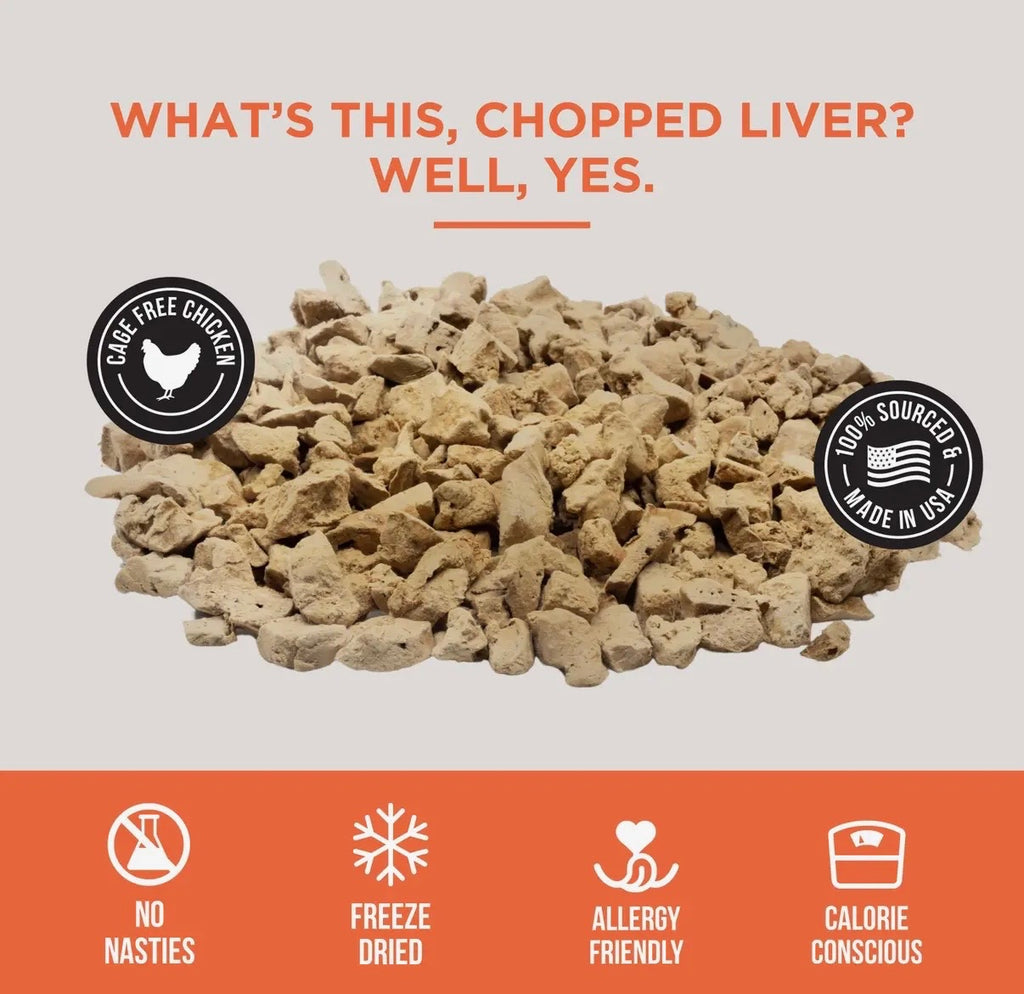 Freeze Dried Chicken Liver Dog Treats – Single Ingredient, Cage Free