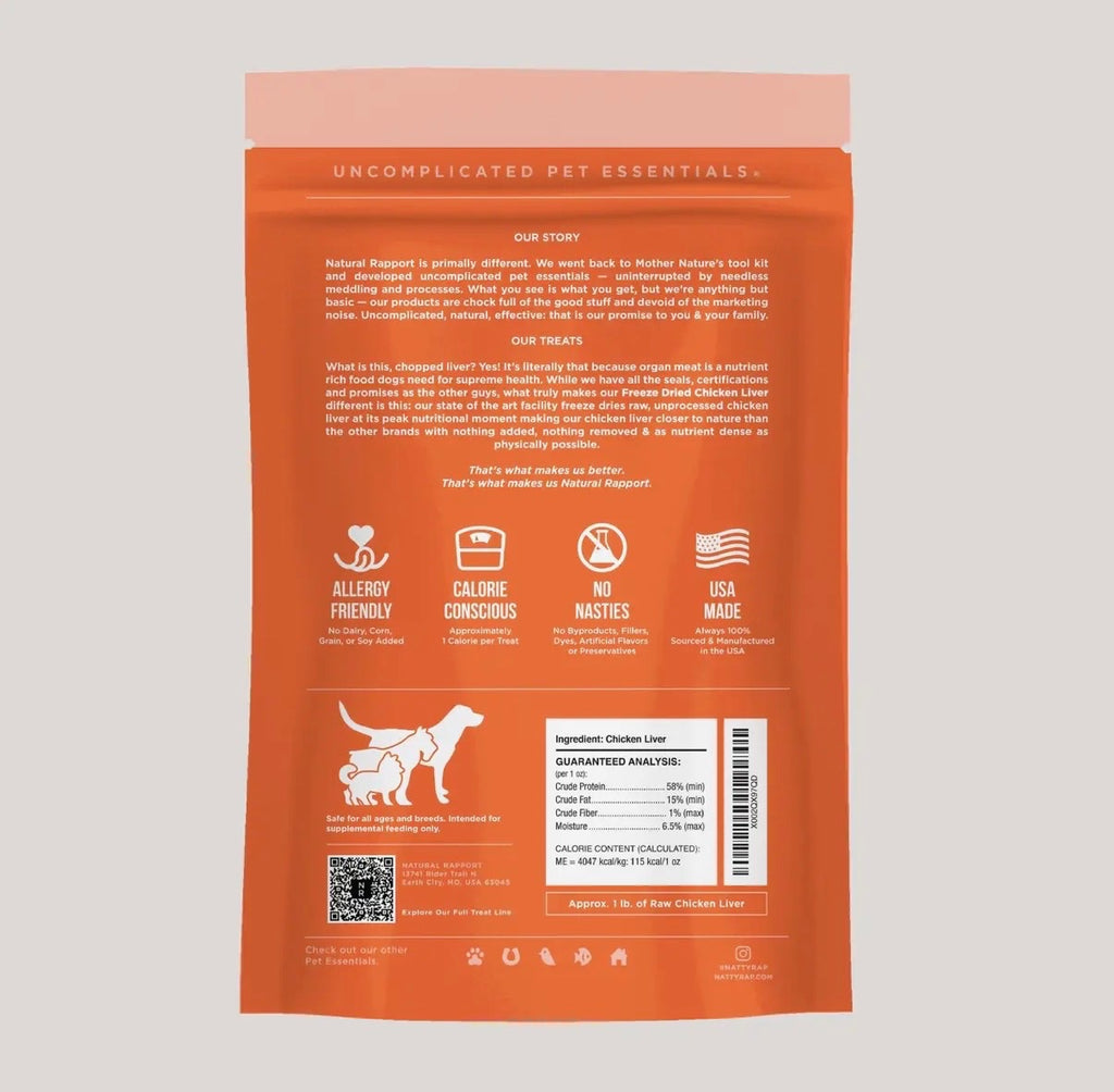 Freeze Dried Chicken Liver Dog Treats – Single Ingredient, Cage Free