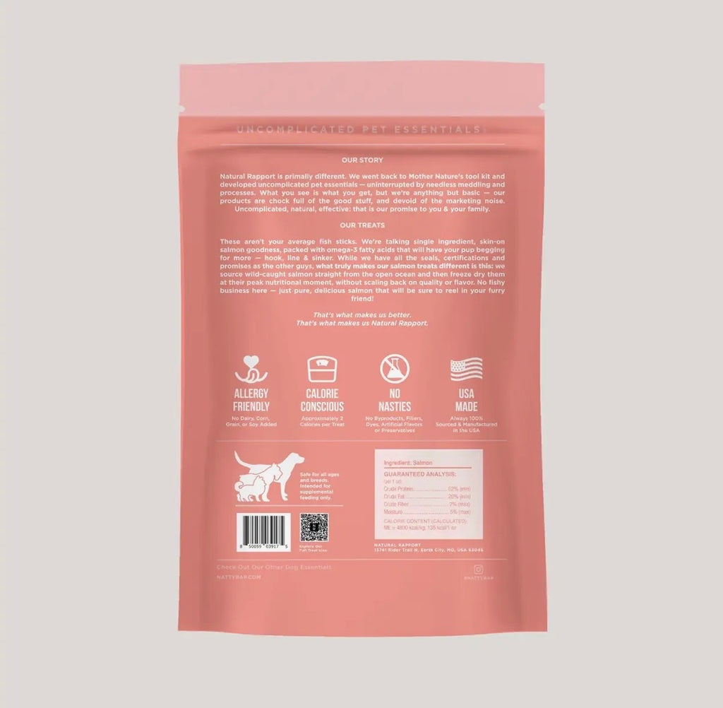 Natural Rapport Freeze Dried Salmon Dog Treats – Wild Caught, Single Ingredient