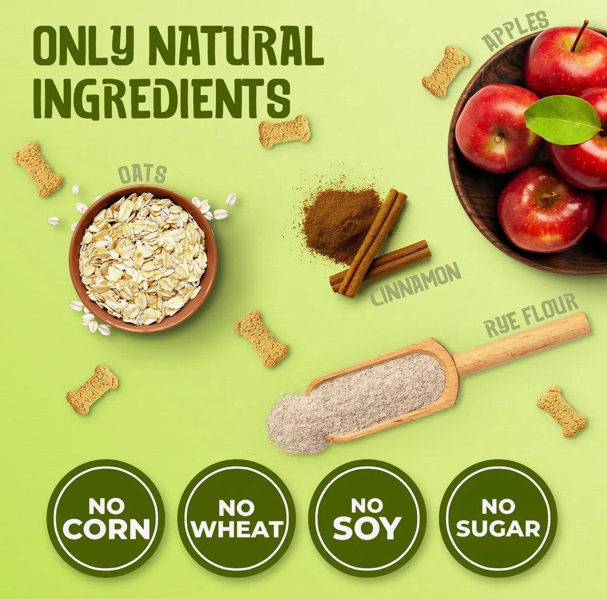 Apple & Cinnamon Natural Dog Treats