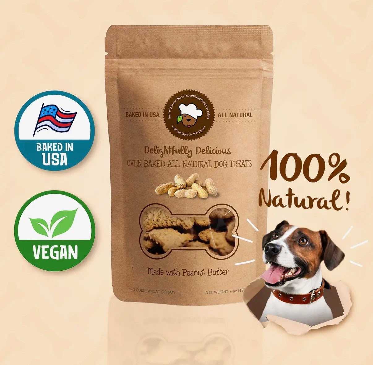 Natural Peanut Butter Dog Treats