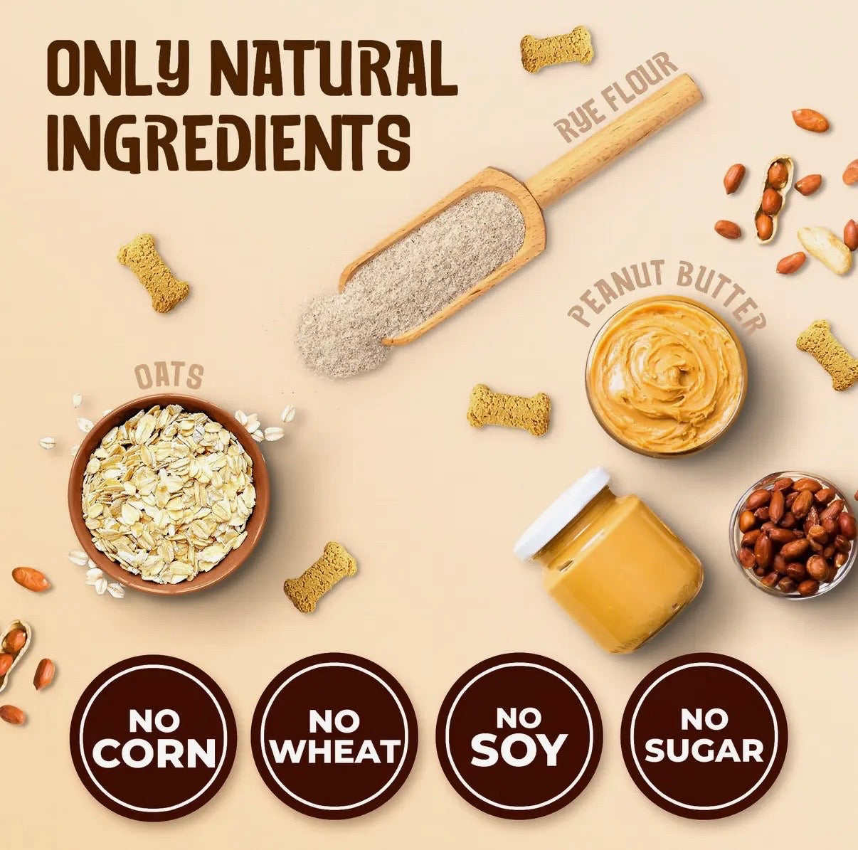 Natural Peanut Butter Dog Treats